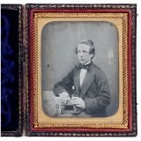 Ambrotype: Boy with Stereo Viewer, c. 1856