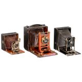 3 Folding Plate Cameras