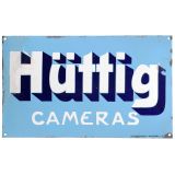 Hüttig Cameras Enamel Sign, 1920s