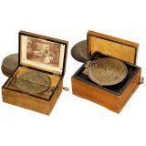 2 Disc Musical Boxes, c. 1900