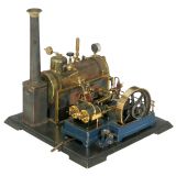 Two-Cylinder Steam Engine by Bischoff, c. 1930