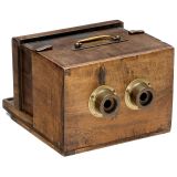 French Stereo Wet-Plate Sliding Box Camera with early Vallantin 