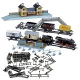 Bing Train Set with Station Building and further Accessories, c.