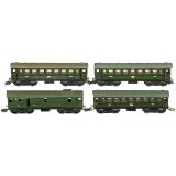 4 Märklin Fast Train Cars, c. 1939