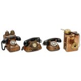 4 Brass Telephones, 1930-50