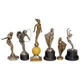 6 Female Nude Hood Ornaments, c. 1920 onwards