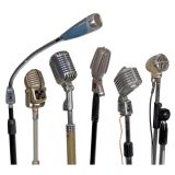 6 Microphones and 10 Stands, 1950s-1960s