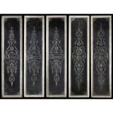 5 Glass Atelier Panels, c. 1900