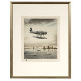 Original Etching Arado Landing Approach, c. 1940