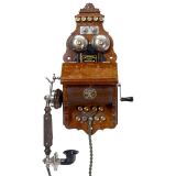 L.M. Ericsson Model AB 120 Wall Telephone, c. 1898