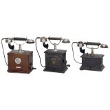 3 German Table Telephones