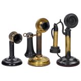 3 Candlestick Telephones, c. 1925