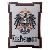 Kais. Postagentur Enamel Sign, c. 1900