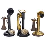 3 Candlestick Telephones, c. 1925