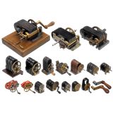 Crank Inductors for Telegraph Lines or Telephones, 1880 onwards