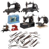 7 Sewing Machines and 13 Pairs of Antique Scissors