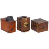 3 Early Amateur Wood Cameras