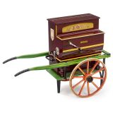 Spanish Miniature Barrel Piano on Cart, c. 1960
