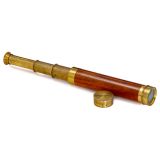 Early German Three-Draw Brass Telescope, c. 1820