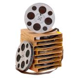 10 Film Reels, 120 m of Rare 17.5 mm Films with Double-Sided Per