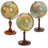 3 German Terrestrial Globes, c. 1930