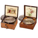 2 Disc Musical Boxes, c. 1900