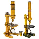2 German Brass Microscopes