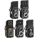 5 x Rolleicord 6x6 TLR / 5台禄来可德双反
