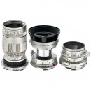 Summaron 2.8/35 mm, Elmar 2.8/50 mm和Elmar 4/9mm