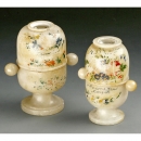 2个 Alabaster Peep Egg, c. 1860