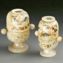 2 x Alabaster Peep Egg    1860年前后