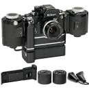 尼康Nikon F2AS 带 MF-1 (250), MD-2 和 MB-1，1979年