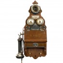 L.M.Ericsson: Export Modell Nr.305 挂式话机, 约1890年