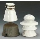 2个瓷的绝缘装置, 约1900年