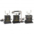 3个“Rikstelefon” 瑞典台式电话机（“Modell AB 112”，“Modell AC 440”和“Modell