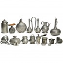 若干锡制药剂师用器皿 (Lot Pewter Pharmacy Pots)