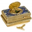 镀金机械鸟音乐盒 (Singing Bird Box in Gilt Case)