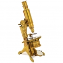 English Compound Microscope by Baker, c. 1870