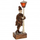 Carved Limewood Whistling Automaton by Griesbaum, c. 1930