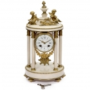 French White-Marble Pendulum Clock, c. 1850