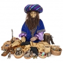 Contemporary Wax Portrait Doll of an Arabian Merchant