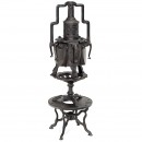 Large French Laundry Stove with 6 Irons, c. 1920