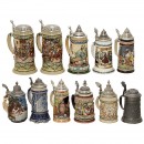 11 German Beer Steins
