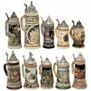 10 German Beer Steins, from 1980