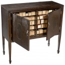 Music Roll Cabinet with 66 Duo Art Rolls, c. 1920