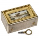 Fine Silver and Silver-Gilt Micro-Mosaic Musical Snuff Box, c. 1