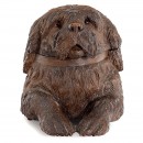 Carved Musical St. Bernard Dog by Huggler, c. 1920