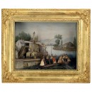 Musical Automaton Picture of a River Harbor, c. 1890