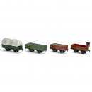 4 Freight Wagons by Märklin, Gauge I, c. 1930