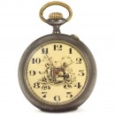 Pocket Watch with Image of a Daguerreotype Camera